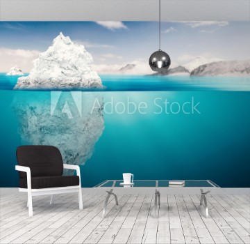 Picture of Iceberg on blue ocean